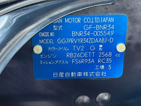 Nissan Skyline BNR34 GT-R for sale (#3831)